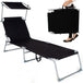 Outdoor Awning Camping Lounge Chair Tri-fold Bed 0 null