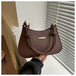 Women's High-end Hand-held Armpit Small Square Bag Brown bag Zimivas