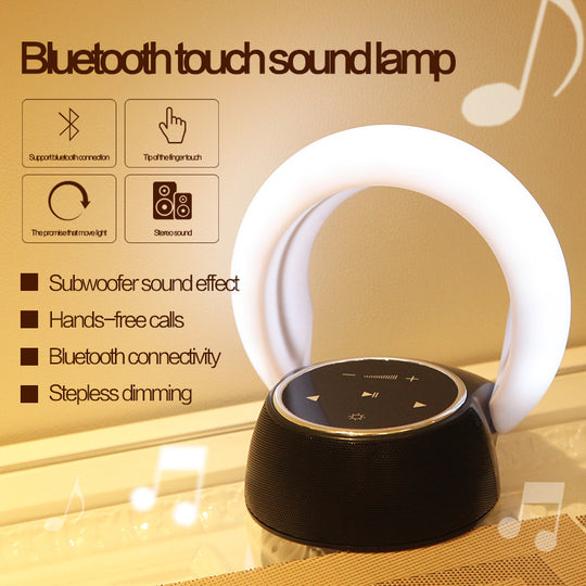 Creative Bluetooth Subwoofer Stereo Speaker LED Desk Lamp Stepless Dimming Folding Touch Atmosphere Night Light speaker Zimivas