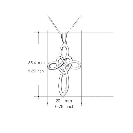 925 Sterling Silver Cross Pendants for Necklaces, Sweet Jewelry For Women GNX13884 necklace Zimivas