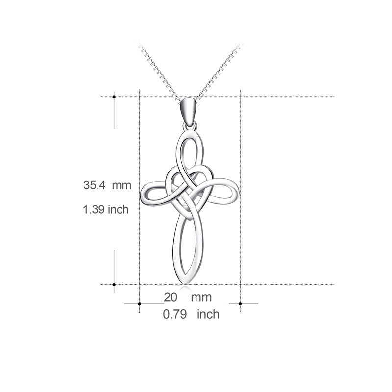 925 Sterling Silver Cross Pendants for Necklaces, Sweet Jewelry For Women GNX13884 necklace Zimivas