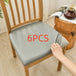 Waterproof Dustproof Chair Cover Faux Leather Leather Cover Universal Light Gray Length And Width 35to50cm 6PCS 0 null