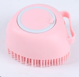 Pet Products Amazon Hot Silicone Dog Bath Brush Pink 0 null