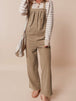 Solid Color Straight Cropped Trousers Women's Casual Style Khaki 0 null