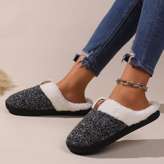 Winter Plush Slippers Fashion Thick Bottom Warm House Shoes For Women Men Indoor Floor Slipper 4 Zimivas