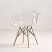 Simple Transparent Plastic Chair Meal Simple And Creative White handrail 0 null