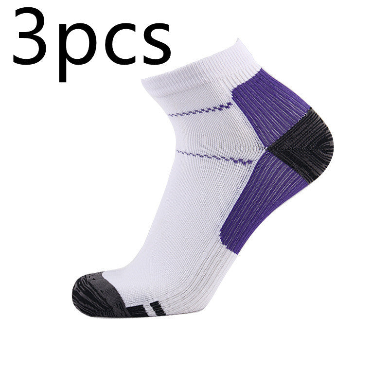 Ankle Guard Compression Zimivas Men's and Women's Socks 3pcs White purple fashion accessories Zimivas