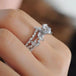 New European and American princess ring diamond set ring tree leaf engagement ring 0 null