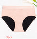 Four-layer Physiological Pants Antibacterial Bottom Gear Briefs Skin color 3PCS women underwear null