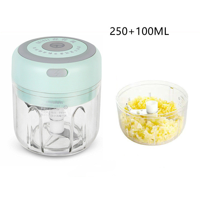 Mini Electric Garlic Chopper USB Charging Ginger Masher Machine Sturdy Durable Chili Vegetable Crusher Kitchen Tool Green high cup350ML USB kitchen appliance Zimivas