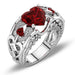 Princess Ring Heart-shaped Ruby Engagement Ring 0 null