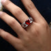 Princess Ring Heart-shaped Ruby Engagement Ring 0 null