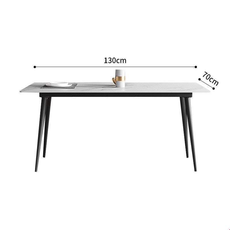 Italian Minimalist Stone Plate Dining Table Modern Simple Home Small Apartment Affordable Luxury Style Rectangular Stone Plate Dining Table 0 null