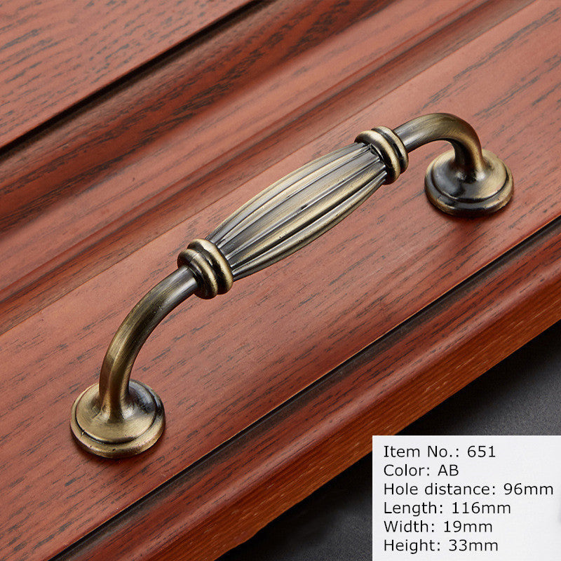 Drawer Zinc Alloy Simple Wardrobe Furniture Green Ancient Handle Single Hole Handle Green bronze O 0 null