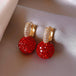 Red Earrings Fashion Stud Earrings Korean Temperament Birth Year Earrings Jewelry Zimivas