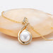 Little Swan White Freshwater Pearl Necklace Women's Fashion and Elegance Gold Wrapped Pendant eprolo