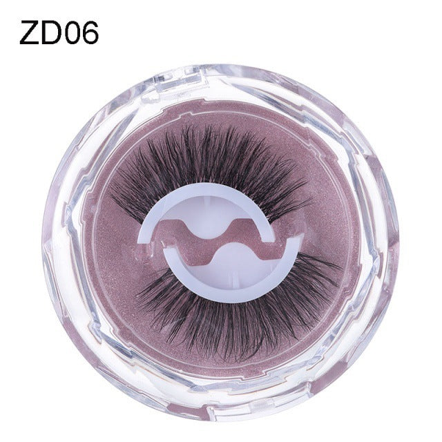 Self-adhesive Reusable Glue-free Eye Lashes With Natural Curl ZD06 0 null