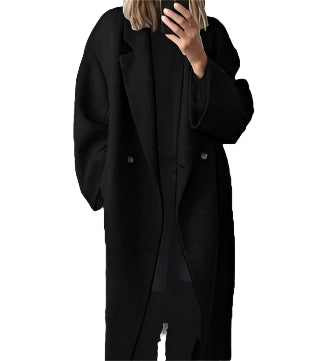 Women's Multi-color Multi-size Woolen Trench Coat Coat Black Women Clothing Zimivas