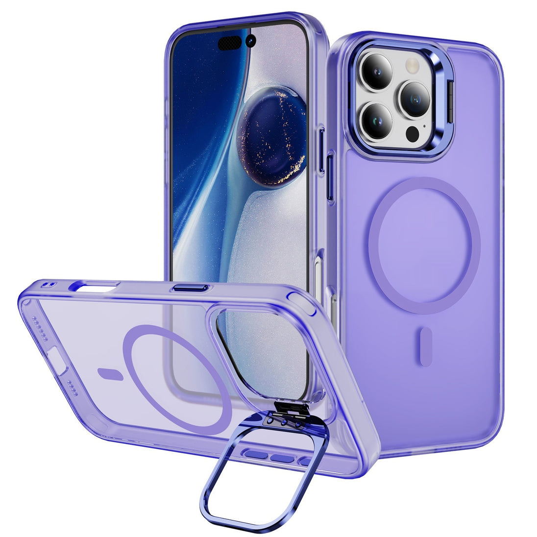 Magnetic Phone Case Lens Bracket Phone Case Light Purple 0 null