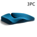 Pressure Relief Seat Cushion And Back Relief Lumbar Pillow Breathable Ass Cushion Non-Slip Wear-Resistant Office Chair Pads Lake Blue 3PCS 0 null