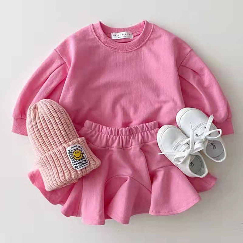 Fashionable Clothing Suit Baby Leisure Children's Clothing Candy Color Rose Red kids & baby Zimivas