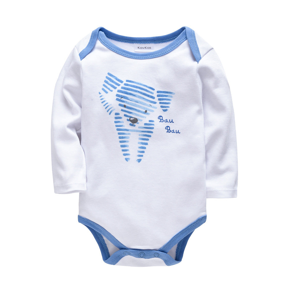 Autumn baby harness cotton jumpsuit baby clothes Blue dog kids & baby Zimivas