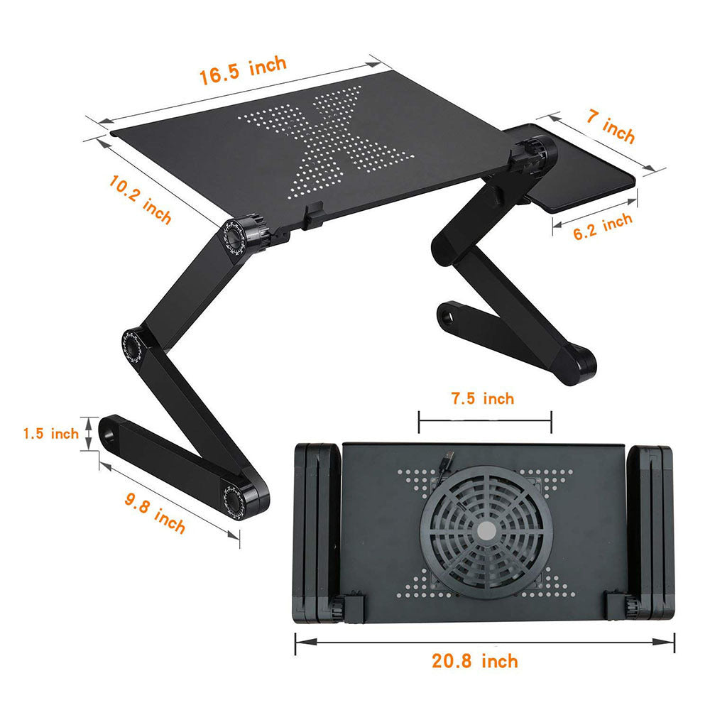 Laptop-Table-Stand Desk Mouse-Pad Notebook Folding Ergonomic-Design Adjustable with Computer & office Zimivas