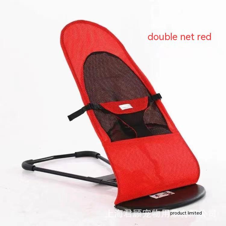 New Portable Dog Rocking Chair Pet Products Double Mesh Red 0 null