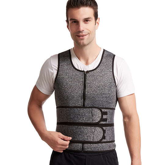 Zimivas Men's Sports Body Shaper Neoprene Corset Grey Men Clothing Zimivas