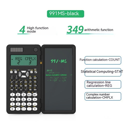 2 In 1 Foldable Scientific Calculators Handwriting Tablet Learning Function Calculator Foldable Desk Scientific Calculators English MS349 Computing Methods Computer & office Zimivas