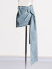 Design sense, temperament, spicy girl skirt, fashionable bow, denim A-line skirt for women eprolo