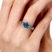 Topaz engagement ring Creative personality Rainbow ring Jewelry Zimivas