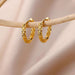 18K Gold Light Luxury All-match Simple Earrings 5 Style Jewelry Zimivas