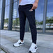 Letter Pattern Ice Silk Quick Drying Men's Pants Student Youth Casual Small Feet Men's Pants black eprolo