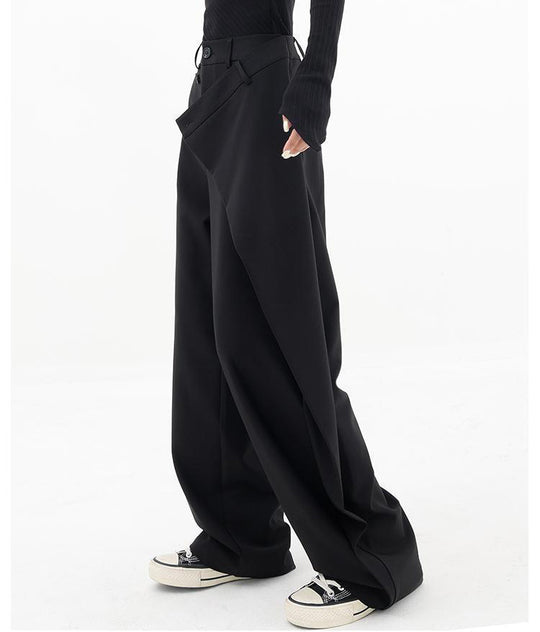 Irregular Wide-leg Pants Ins Fashion Loose Trousers Women's Clothing Women Clothing Zimivas