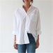 White long sleeved shirt with loose fitting women's shirt for women eprolo