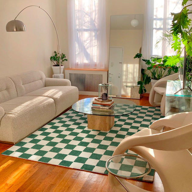 Retro Classic Checkerboard Vertigo Rug Living Room Bedroom 0 null