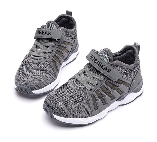 Children's Shoes, Boys' Sports Shoes, Casual Fly-knit Shoes Grey 0 null