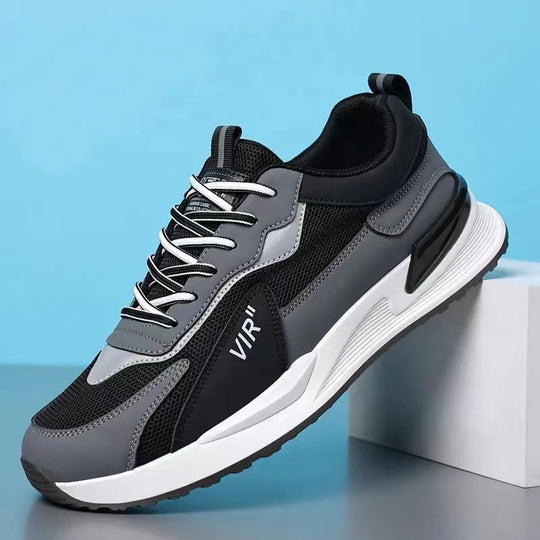 Men's Color Block Mesh Shoes Fashion Casual Lace-up Sneakers Outdoor Breathable Running Sports Shoes shoes Zimivas