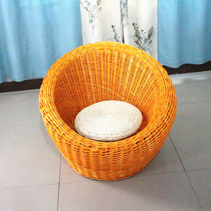 Sofa Chair Creative Wicker Rattan YELLOW with seat cushio M 0 null