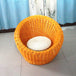 Sofa Chair Creative Wicker Rattan YELLOW with seat cushio M 0 null