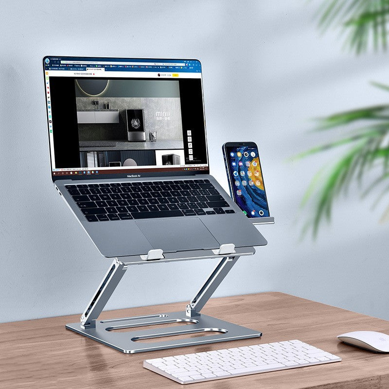 Metal Laptop Stand Office Adjustable Lift Table Silver Computer & office Zimivas