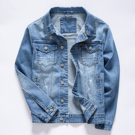 Men's Casual Versatile Denim Jacket Top men clothing Zimivas