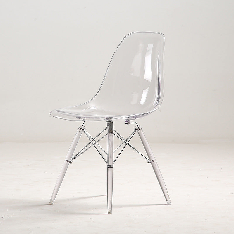 Simple Transparent Plastic Chair Meal Simple And Creative White PC legs 0 null