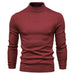 Men's Multicolor Sweater With Mid Neck And Slim Trim Wine Red 0 null