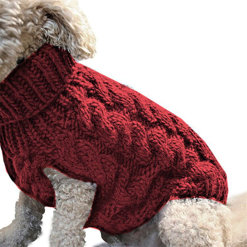 New Pet Sweater Dog Clothes Pet Supplier Winter Warm Clothing Red 0 null