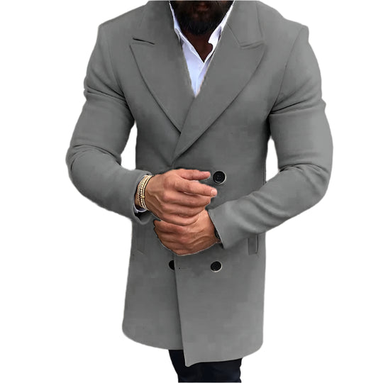 Hot-selling men's woolen coat Grey Men Clothing Zimivas