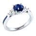 New inlaid sapphire zircon ring European and American hot-plated 925 silver princess engagement ring 8 0 null