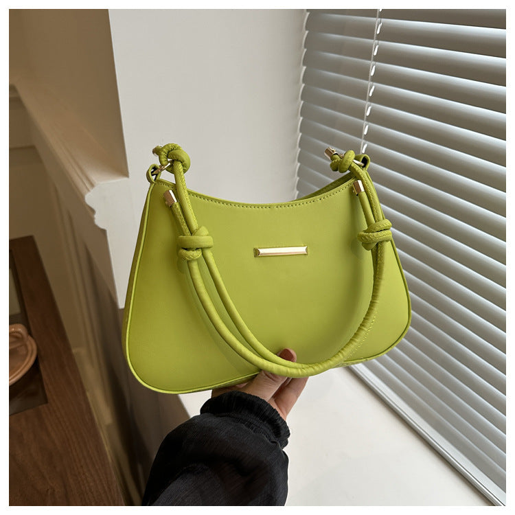 Women's High-end Hand-held Armpit Small Square Bag Green bag Zimivas