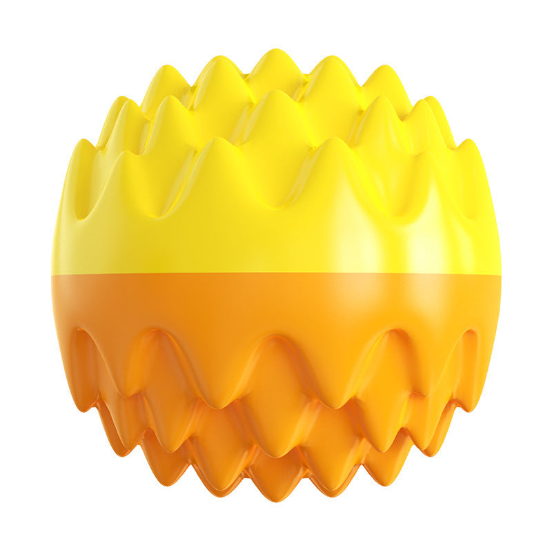 Squeaky Dog Ball Toy For Aggressive Chewers Dental Dog Toy For Healthy Teeth Gums Spiky Ball Durable Floatable Rubber Pet Toys Mental Enrichment - All Breed Sizes Orange 4 null